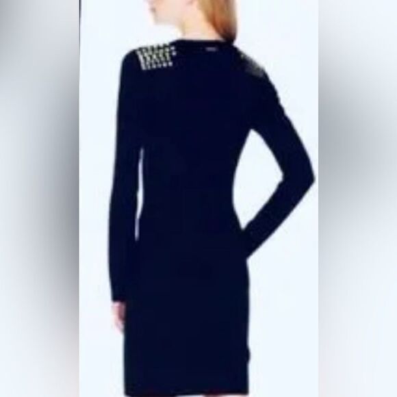 MICHEAL KORS STUDDED  V NECK ASTOR DRESS - Picture 4 of 11